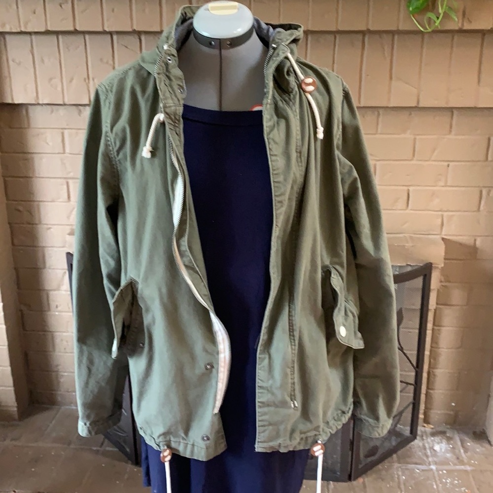 Olive Green Hooded Anorak
